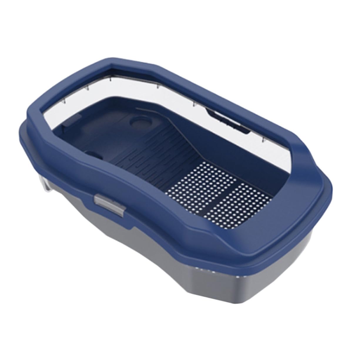 Terrario per Tartarughe in Plastica Blu Piattaforma Solare Doppia e Vasca Resistente a Rotture e Usura per Riposo e Deposizione