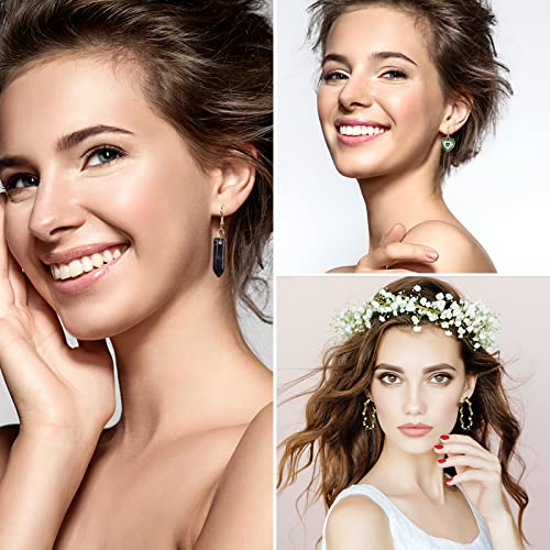 34 Pairs Gold Hoop Earrings Set for Women, Fashion Drop Dangle Earring Packs Black Hearts Earrings Multipack Hypoallergenic Earrings for Valentine's Day Gifts3