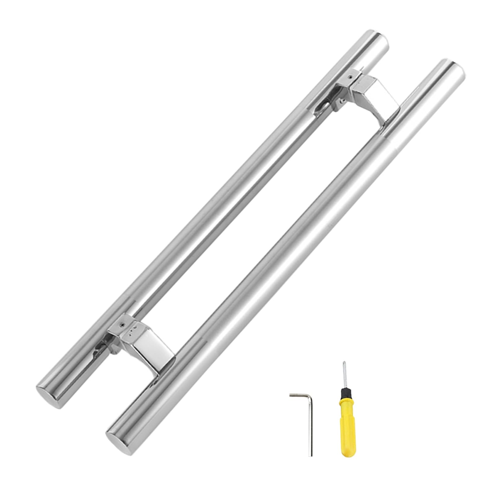 Dwustronna klamka do drzwi w kształcie podkowy – uchwyt tarasowy ze stali nierdzewnej 120 cm w kolorze złotym, czarnym, białym, srebrnym, trwała konstrukcja Push Pull dla ochrony