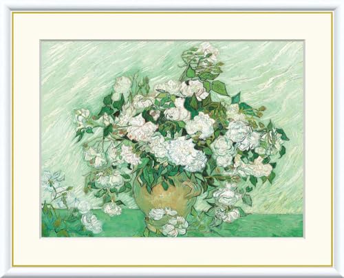 JHA 絵画 アート額絵 世界の名画 ゴッホ「薔薇」W610×H495 NK0-GO-8L ジクレー版画
