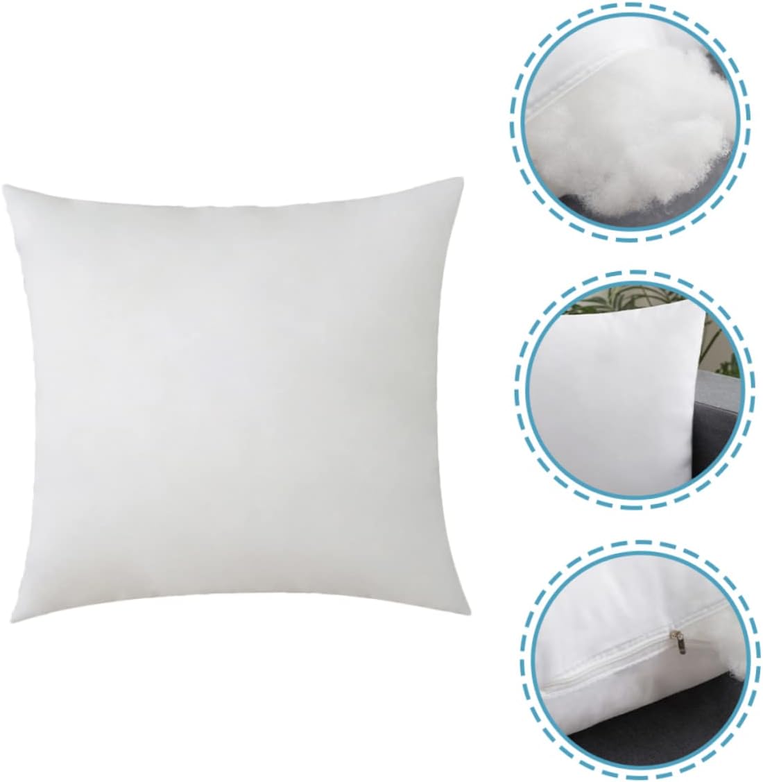 Cabilock Elastic Pillow Fillers 2pcs Throw Pillow Inserts for Living Room Bedroom Outdoor Decor