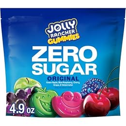 JOLLY RANCHER Gummies Zero Sugar Assorted Gummy Candy Fruit Pouches, 4.9 oz