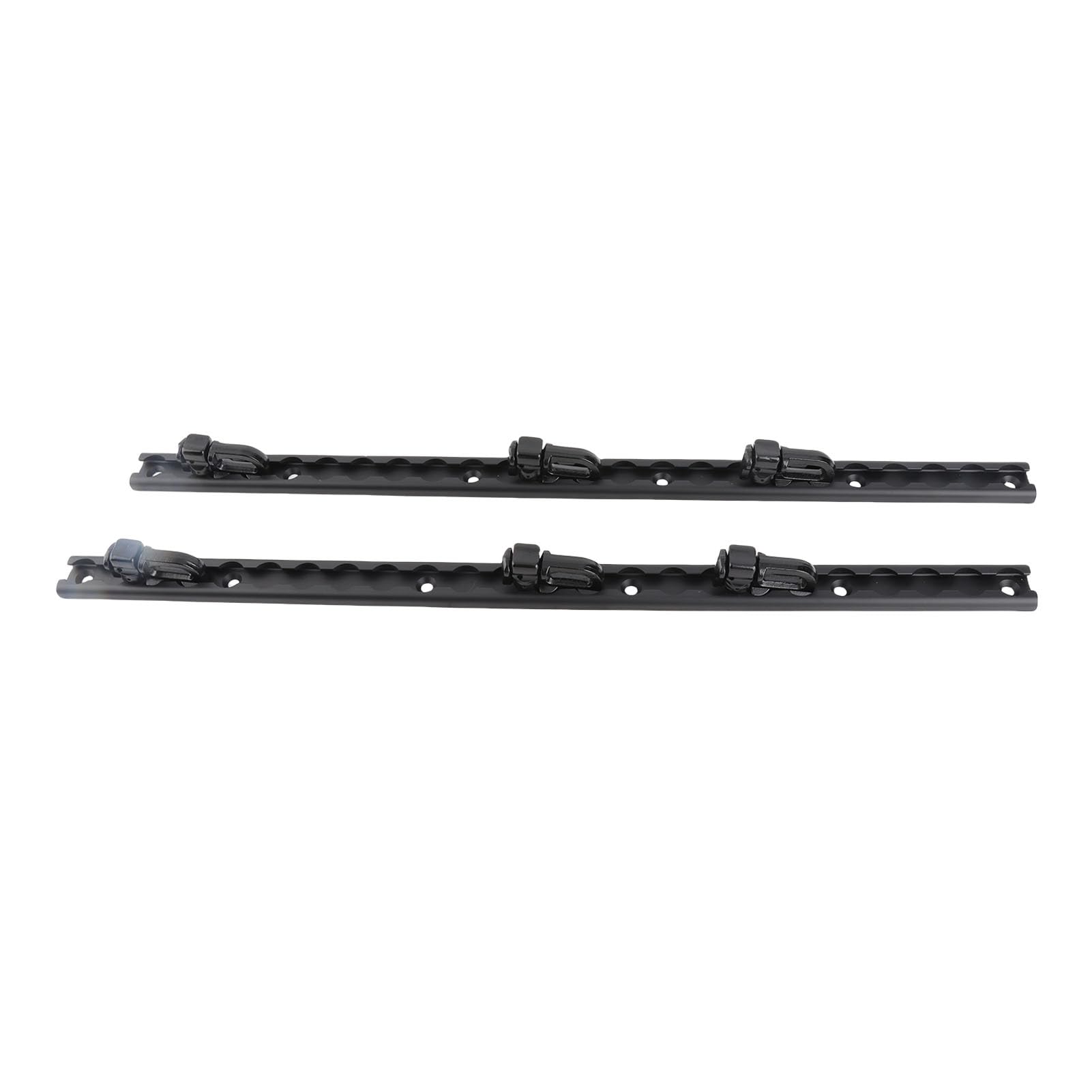 CHICIRIS L-Schienen-Zurrsystem, 4er-Pack Aluminiumschienen mit 8 Stahlringbeschlägen für LKWs, Anhänger, Pickups, Ladungssicherung