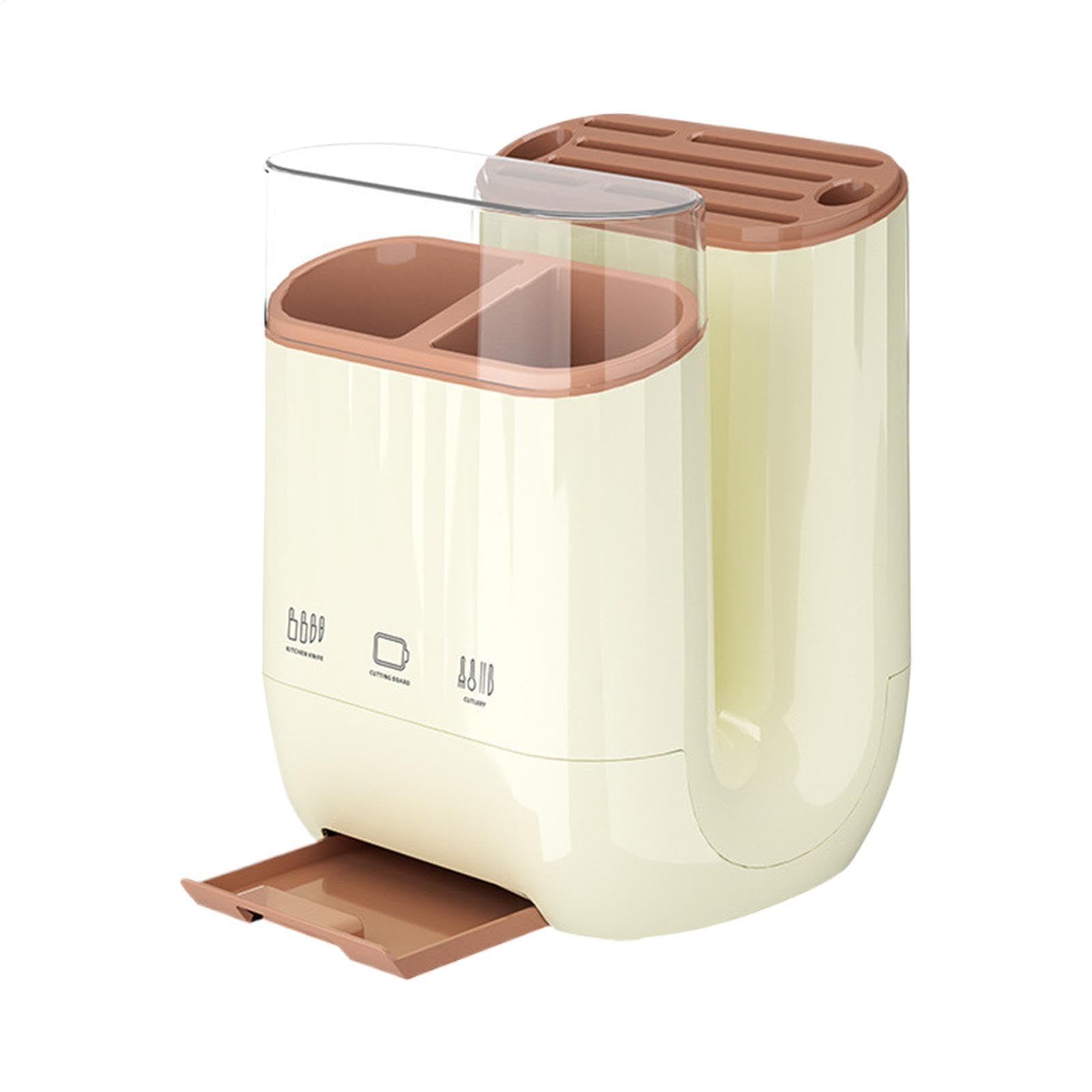 Organizador de tablas de cortar soporte de cuchillos y porta utensilios compacto