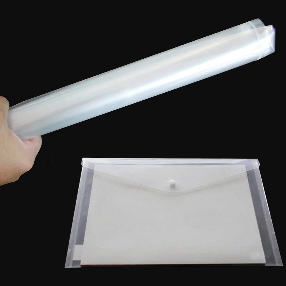 LATERN 30 Pezzi Cartelline Trasparenti A4 Plastica Cartellina Portadocumenti Cartellette Pulsante File Organizer per Casa Ufficio Scuola Documenti