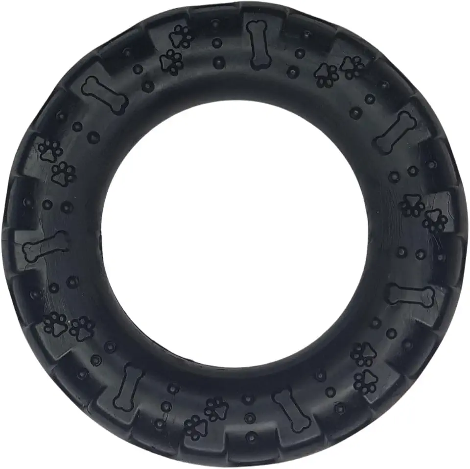 Brinquedo Mordedor Pneu Maciço Preto Cachorro Pet Grande