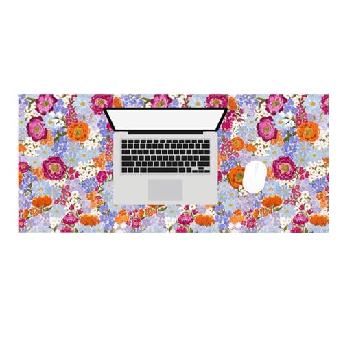 Elyse Breanne Design, Primavera Sous-main de bureau pour ordinateur, clavier, souris, dos en caoutchouc antidérapant, 39,4 x 88,9 cm, taille L