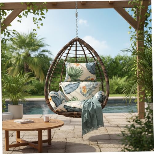 Coussin pour fauteuil suspendu lavable - Solution de rechange confortable pour chaise œuf de jardin