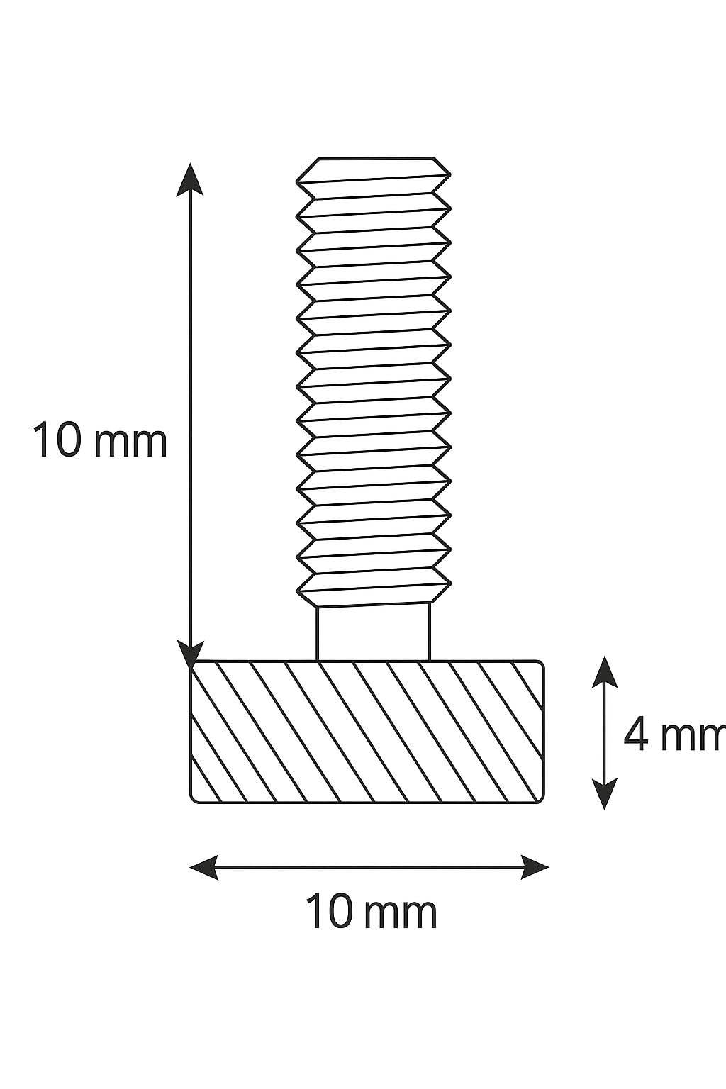 PrecisionGeek - Śruby Radełkowane Płaskie M4 x 10 mm, Stal Nierdzewna (zestaw 5 szt.)