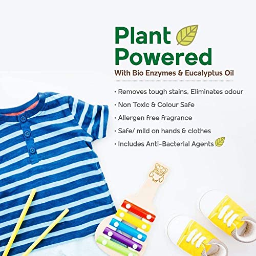 Image of Mother Sparsh Plant Powered Baby Laundry Liquid Detergent With Bio - Enzymes and Eucalyptus Oil | Without Dyes & Optical Brighteners -1 Litre (Pack of 6)