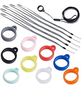 CRASPIRE Anti-Lost Lanyard Set - 36 PCS 3 Size Silicone Rings For Keys, Pens, Small Items
