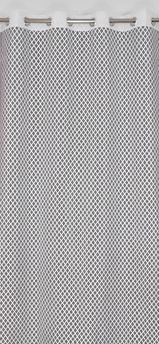 Image of Sheer Net Semi Transparent Home Decor Curtains for Living Room, Balcony Doors and Windows Panel, Parda, Eyelets Hanging, White, 1 Piece, 4 x 7 Feet