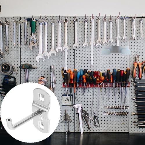 Kombiuda 5ZF57P15802DFH45J 12 Pcs Shelf Square Hole Hook Up Tool Ordinary Display Rack Hooking Metal Perfboard Cabinet Display Rack Hook Cupboard Peg Hooks Iron Display Stand Hook Peg Board Exhibition Hook thumb #8