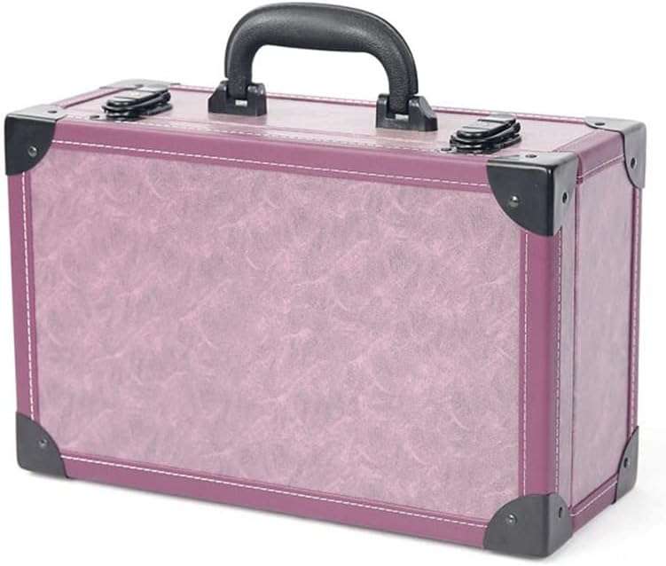 Travel Makeup Artist Beauty Nail Suitcase Organizer with Cosmetics Organizer Makeup Case(D)