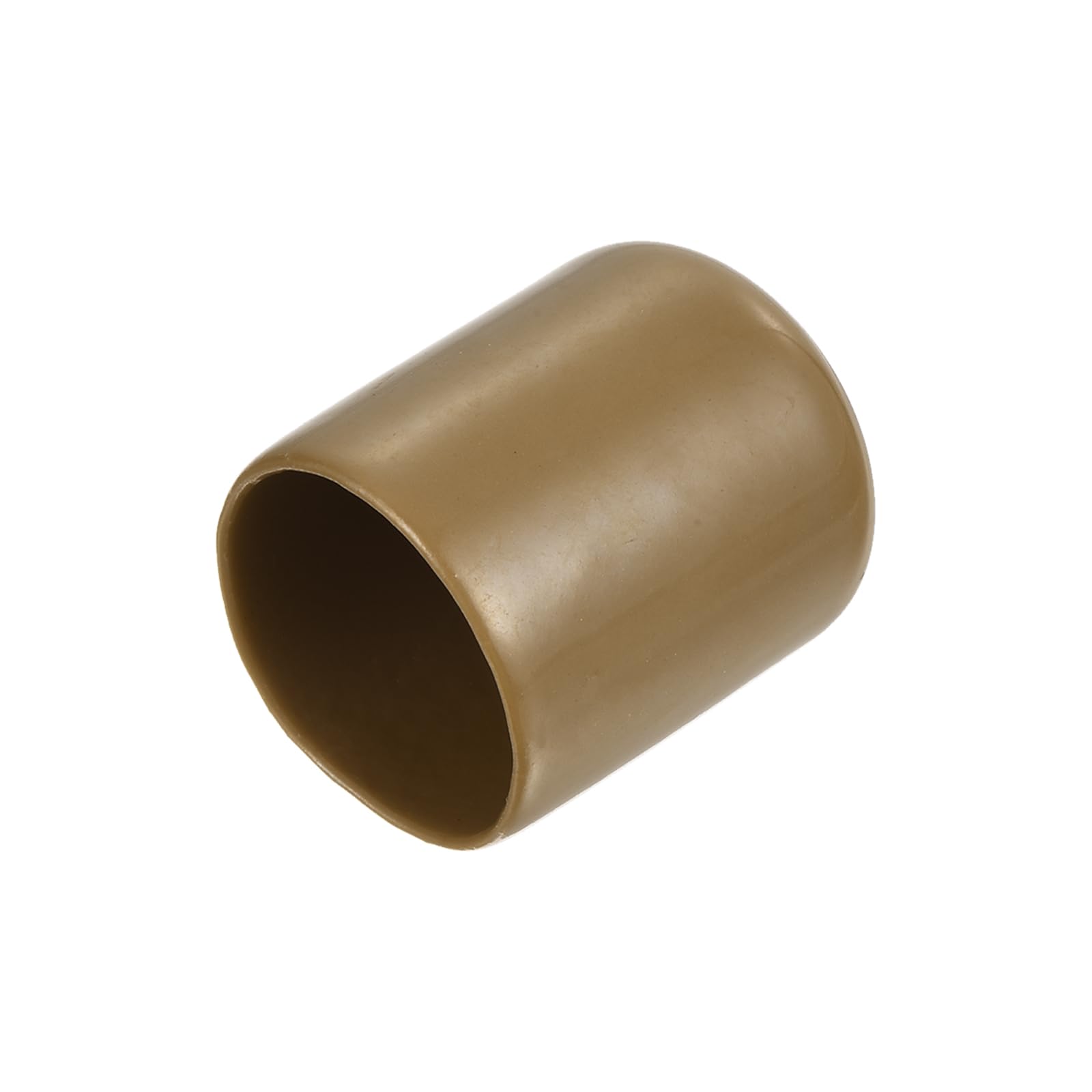 uxcell 20pcs Rubber End Caps 22mm(7/8") ID Vinyl PVC Round Tube Bolt Cap Cover Screw Thread Protectors Light Brown