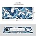 Japanese Blue and White Wave Gaming Mouse Pad XL, Extended Large Full Desk Mousepad 31.5 X 11.8 Inch, Big Mouse Pad with Stitched Edge, Non-Slip Long Computer Keyboard Mat for Office & Home Caburywe