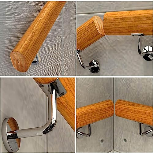 Support de rampe extérieure et barre de support de rampe d'escalier en bois pour balcon et jardin