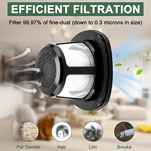 3061 3079 Filter Replacement for Bissell PowerLifter Pet Filter and Adapt Ion Filter, Compatible with 2286 2286A 2482 3079 2387, Compare to Part #1616323 1616322 1617684 (4 Pack) LUXRILIX