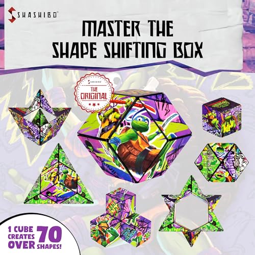 Image of Shashibo Teenage Mutant Ninja Turtles Magnetic Puzzle Cube, Fidget Toy