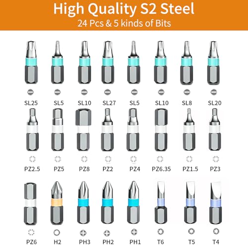 Image of 2026 New Tools 24 in 1 Magnetic Ratchet Screwdriver Set, Multi Bit DIY Magnetic Screwdriver Set with Detachable Ratchet Handle, Portable Precision Repair Tool Kit for Furniture, Electronics, Bicycle