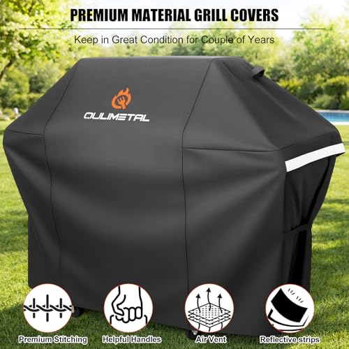 Image of 63 Inch Grill Cover for Weber Genesis /II 300 Series and New 2022 Genesis | 600D Waterproof Resistant Weather‑Protective BBQ Premium Outdoor Grill Cover for 4-5 Burners Gas Grill,Compared to Weber 7757