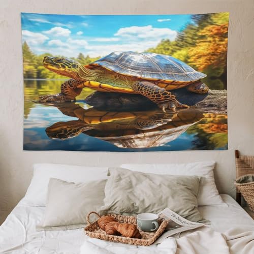 Tapisserie murale tortue cache misere mur etudiant grand tissu de decoration chambre 150x230 - 6