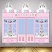 Fanghui 7x5FT Ice Cream Party Backdrop Cute Pink Photo Studio Parlor Door Window Cake Princess Birthday Party Banner Wallpaper Photography Backdrops for Picture