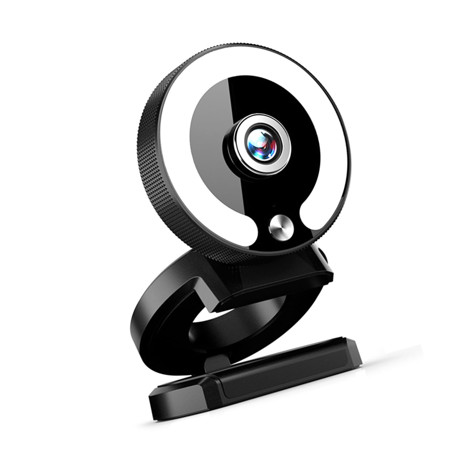 4K Auto Focuses Computer Camera Touch Control Rings Light 360 Rotatable Base Builts in Noise Reductions Mics for Live Streaming Video Calls Computer Camera for Live Streaming-image-12