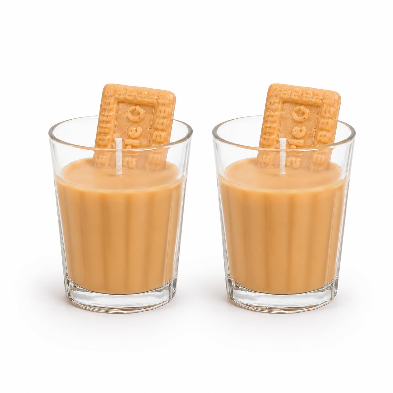 Masala Tea (Chai & Biscuit) Scented Candles in Glass Jar - Set of 2 | Hand-Poured Soy Wax | Real Masala Chai Fragrance | Long-Lasting | Perfect for Gifting & Home Decor-image-4