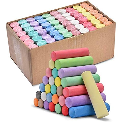 FELIZROCA 60pcs Giant Pavement Chalks for Children Chalk Sidewalk City Chalk Toddlers Outdoor Walking Out the Driveway Cover