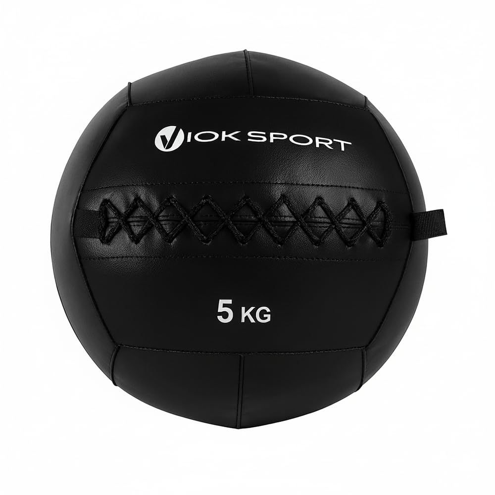 VIOK SPORT Wall Ball 3, 4, 5, 6, 7, 8, 9, 12 y 15 kg Balón de Entrenamiento para Cross Training, Fuerza y Core - Fabricado en PVC - Resistente y Versátil
