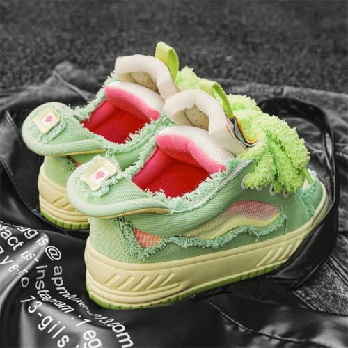 Canvas Fuzzy Stylish Fluffy Lace Up Sneakers for Women and Teens Soft Plush Streetwear Shoes with Cozy Texture Cute Aesthetic Footwear for Fall Winter Outfits2