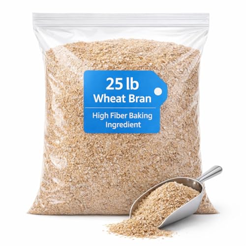 Bakers Wheat Bran 25 LB Bulk High Fiber ing Ingredient for Baking and Cooking C 156030