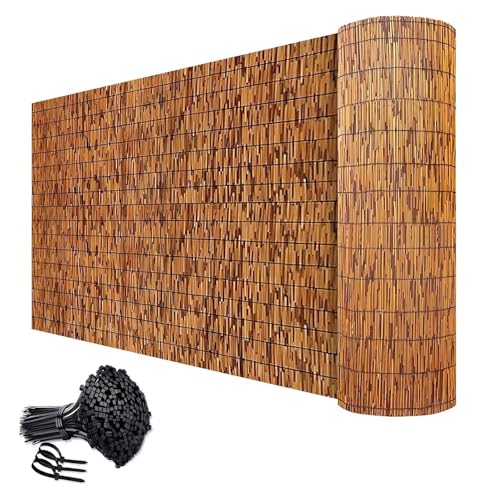 Bambuszaun 100cm 120cm 150cm 180cm 200cm hoch Sichtschutzzaunpaneele Garten Schilfzaun Balkon Schilfrohrmatte Sichtschutz Zaun Bambus Matten Wetterfest