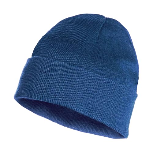 Werownsgso Berretto lavorato a maglia, da uomo, sottile, invernale, classico, da uomo e da donna, per le giornate fredde all'aperto, blu royal, Taglia unica