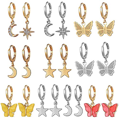 Image of Shining Diva Fashion Stylish Combo Metal Earrings for Women and Girls