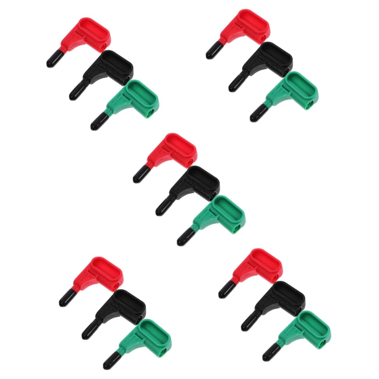 Gadpiparty Lot de 15 sondes de test magnétiques avec fiche banane, sans soudure, pointes de test pratiques pour multimètre, convient pour l'électronique et les applications automobiles