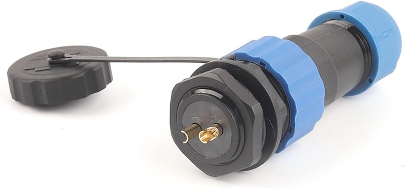 SP28 IP68 Waterproof Connector Elbow and Straight Outdoor LED Light Wire Cable Connector Socket Male Female 2-26 Pin(Straight Nut,5P)