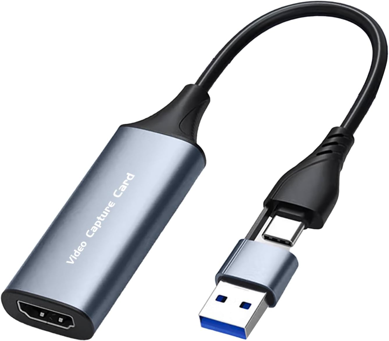 Focuses Video Capture Card 4K@30Hz to 1080P 60fps, USB 3.0 Video Recorder for OBS Streaming, PS5/Xbox/Switch/Mac - Ultra-Low Latency Live & Recording