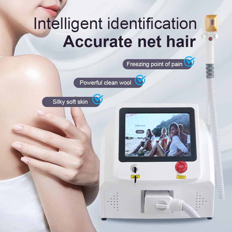 808nm Macchina Epilazione Laser Diodo per Salone | Manipolo con contatto freddo, display LED, usi su viso, gambe, braccia, ascelle e zona bikini
