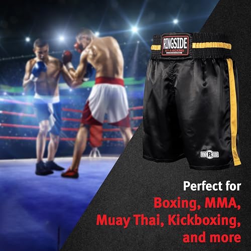Image of Ringside Pro-Style Boxing Trunks, Satin Shorts for Men and Women, Ideal for Boxing, MMA, Muay Thai