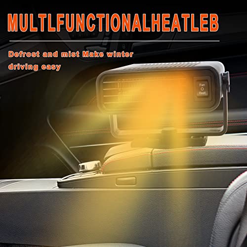 Car Heater-Cigarette Lighter Heater,12V Portable Heater For Car,Adjustable Electric Heating Fan And Windshield Defogging Defroster #TOP4