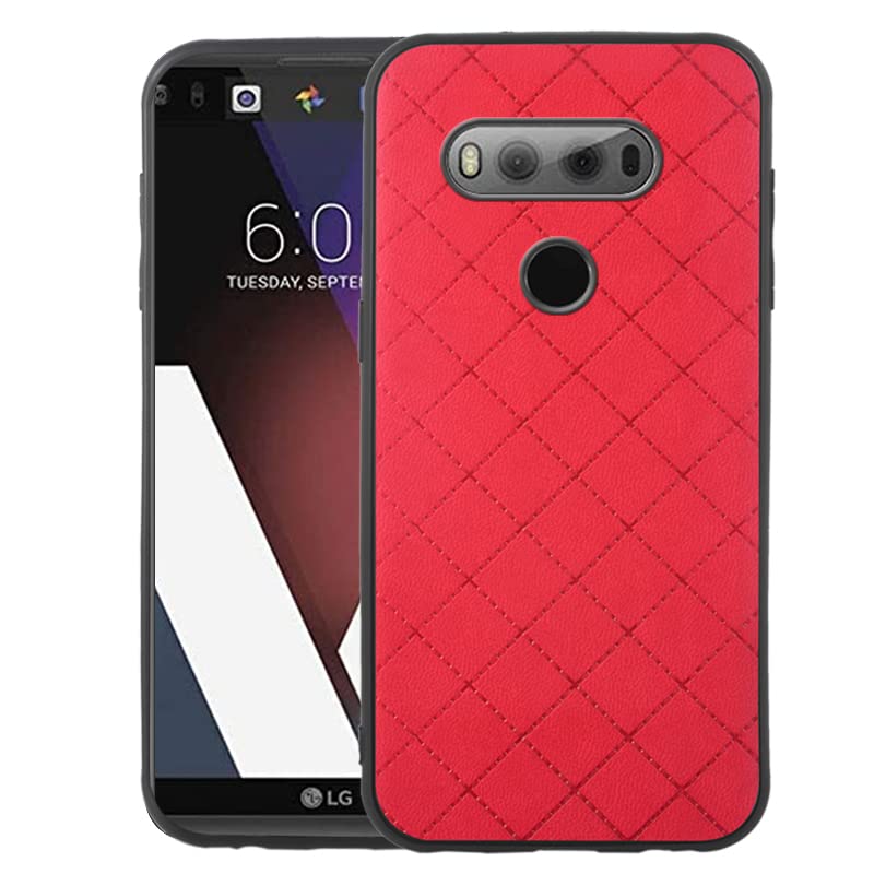 ELISORLI Compatible with LG V20 Case Rugged Thin Slim Cell Accessories Anti-Slip Fit Rubber TPU Mobile Phone Protection Silicone Soft Shockproof Grip Cover for LGV20 LG20 V 20 ThinQ Women Men Red