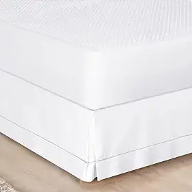 Saia para Cama Box Queen Bia Enxovais Branco Tecido