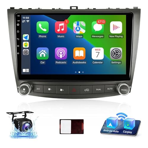 Leadfan Android Car Radio for Lexus IS250 IS300 IS350 2006-2012 Stereo with Wireless CarPlay Android Auto, 10.1 inch Touch Screen for Lexus Stereo in Dash GPS Navi Bluetooth FM WiFi SWC (2+32G)