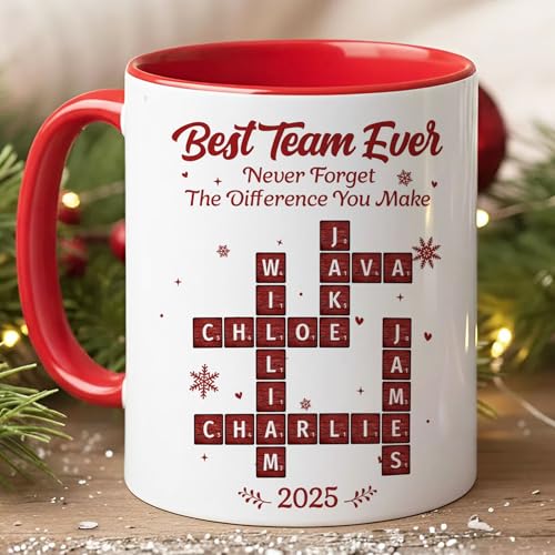 Best Team Ever Custom Crossword Mug