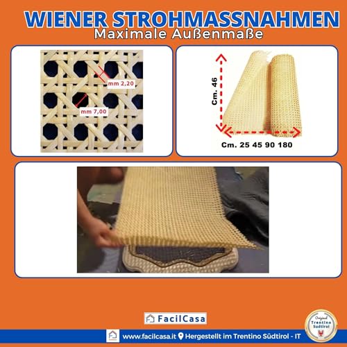 Wiener Geflecht Facilcasa Cane Webbing Rattan Roll 90×45 cm