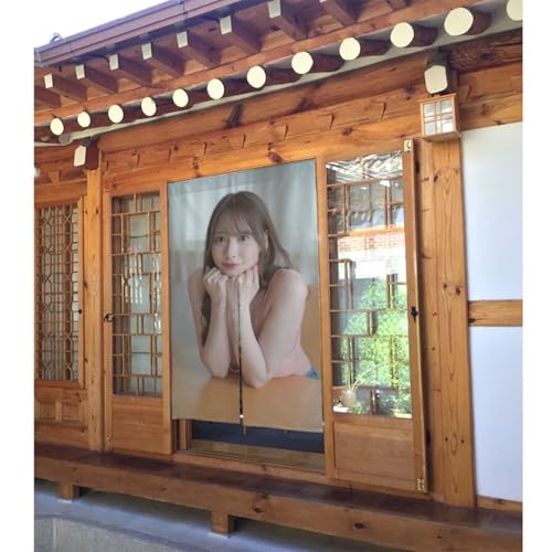 写真 庵ひめか (5) のれん 間仕切り 目隠し 暖簾 ドアカーテン ロング 和風 遮光 厚手 柔らかい 飾り 玄関/廊下/寝室/部屋/出入り口/キッチンに プライバシー保護