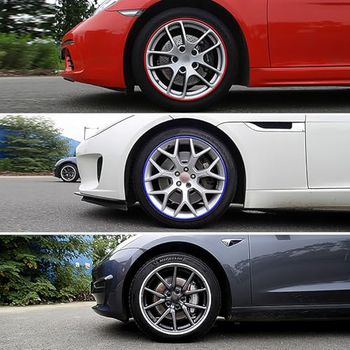 SHHUAOIL Wheel Protectors,18-20 Inch Rim Decorative Rings,Rim Protectors,Car Wheel Protectors, Anti-Scratch,Anti-Friction, Car Bumper Rings,High Performance Nylon,Car Tyre Protectors(White,19in)
