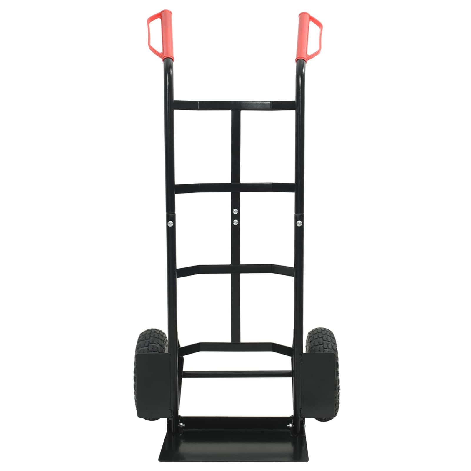 Handwagen Schwarz und Rot 57 x 46 x 113 cm Stahl Werkzeug Model4019013